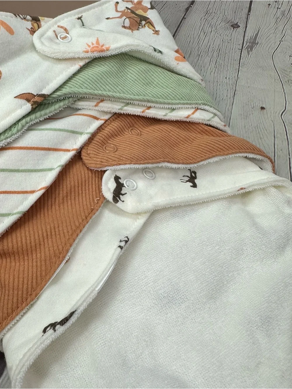NWT chick pea Western Ranch Baby Bandana Bibs 5pc cowboy horse